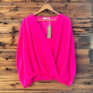 TRINA TURK | NWT Fuchsia Blouse XL